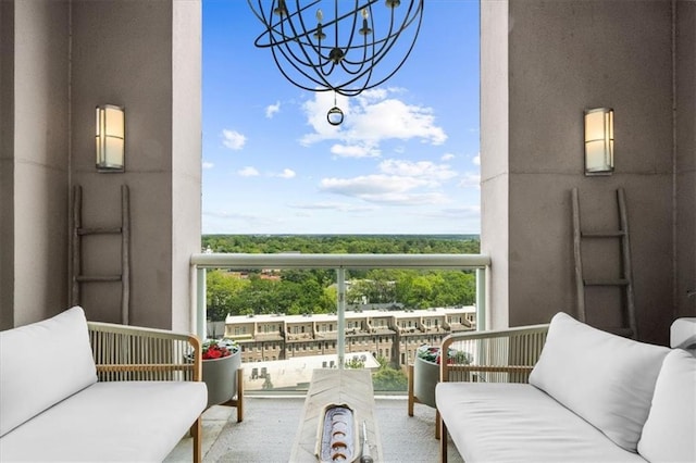 2881 Peachtree Rd NE Unit 1102, Atlanta, GA 30305 - balcony with an outdoor hangout area
