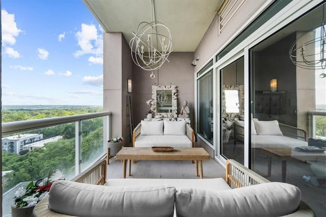2881 Peachtree Rd NE Unit 1102, Atlanta, GA 30305 - balcony with an outdoor living space