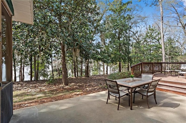 12 Rosalyn Rd, Georgetown, GA 39854 - view of patio / terrace with outdoor dining space and a wooden deck