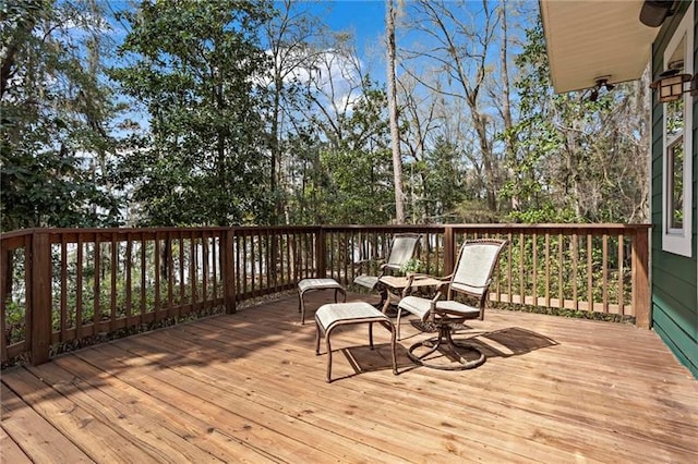 12 Rosalyn Rd, Georgetown, GA 39854 - wooden terrace featuring view of scattered trees