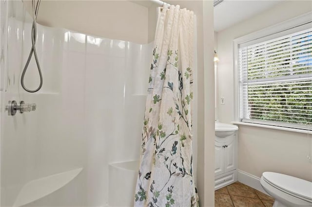 12 Rosalyn Rd, Georgetown, GA 39854 - bathroom featuring tile patterned flooring, a shower with shower curtain, and vanity