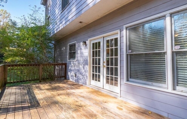 deck with french doors