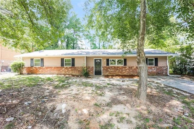 view of ranch-style home