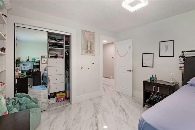 5219 Legendary Ln, Acworth, GA 30102 - bedroom with marble finish flooring, a closet, and baseboards