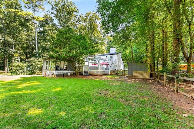 5219 Legendary Ln, Acworth, GA 30102 - view of yard featuring a deck