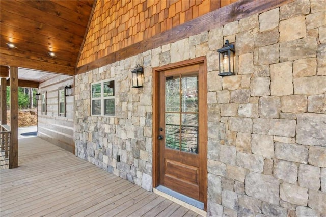 78 Pocola Ct, Ellijay, GA 30536 - entrance to property with stone siding