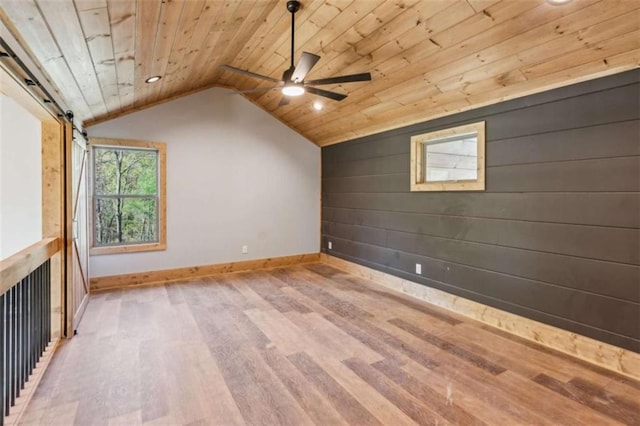 78 Pocola Ct, Ellijay, GA 30536 - bonus room with ceiling fan, baseboards, wood finished floors, vaulted ceiling, and wood ceiling