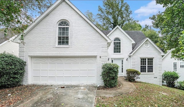 view of property with a garage