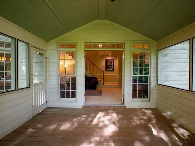 3580 Treeline Pass NE, Roswell, GA 30075 - unfurnished sunroom with lofted ceiling