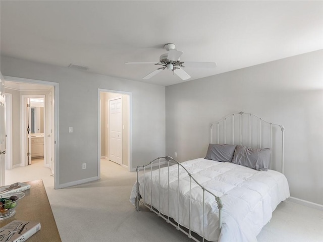 3580 Treeline Pass NE, Roswell, GA 30075 - bedroom with light carpet and ceiling fan