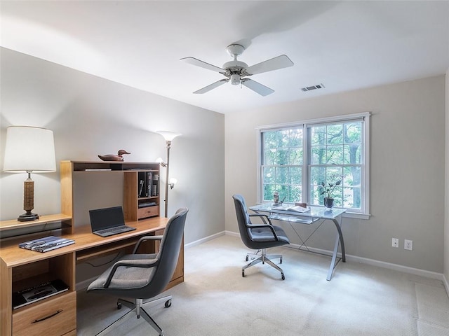 3580 Treeline Pass NE, Roswell, GA 30075 - office space featuring ceiling fan and light carpet