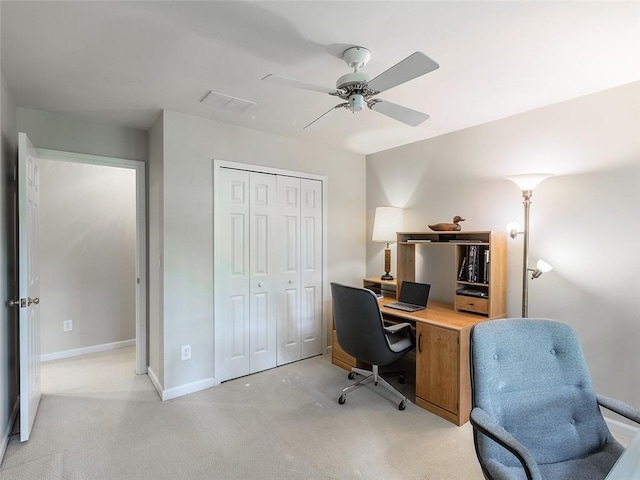 3580 Treeline Pass NE, Roswell, GA 30075 - office space featuring light carpet and ceiling fan