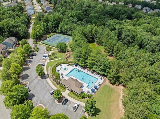 birds eye view of property