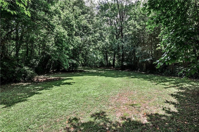 437 Valley Brook Dr NE, Atlanta, GA 30342 - view of grassy yard featuring a forest view