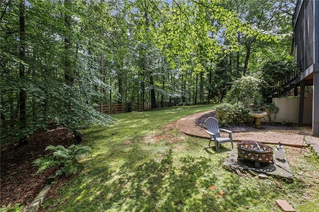 3648 Sope Creek Farm SE, Marietta, GA 30067 - view of yard featuring an outdoor fire pit