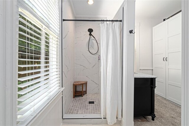 161 N Barton St, Norcross, GA 30071 - full bathroom with a stall shower and vanity