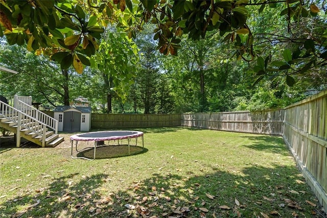 161 N Barton St, Norcross, GA 30071 - view of yard featuring stairway and a trampoline