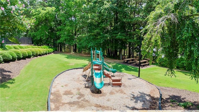 12160 Oak Hollow Way, Alpharetta, GA 30005 - community playground featuring a yard and view of wooded area