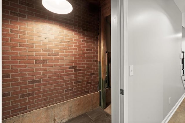 1744 Habershal Rd NW, Atlanta, GA 30318 - hall with brick wall