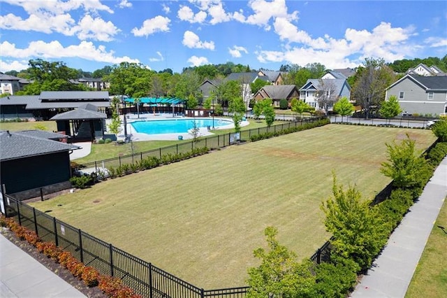1744 Habershal Rd NW, Atlanta, GA 30318 - aerial view of residential area with a pool area