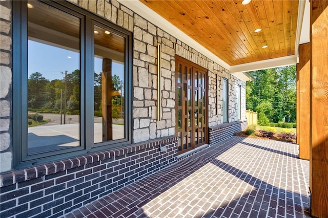 view of patio with covered porch