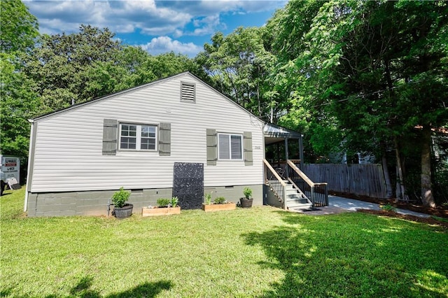 1149 Avondale Ave SE, Atlanta, GA 30312 - rear view of property featuring crawl space and stairway
