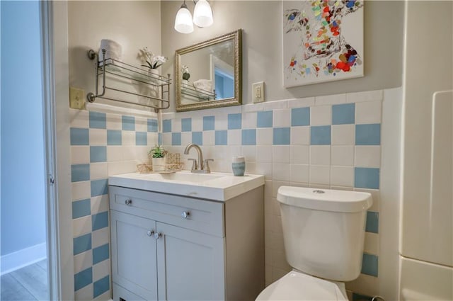 1149 Avondale Ave SE, Atlanta, GA 30312 - half bath with tile walls, toilet, and vanity
