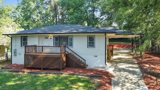 view of rear view of property