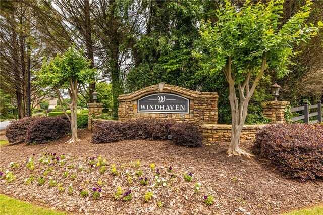 view of community sign