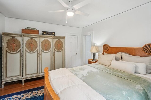 25 Standish Ave NW, Atlanta, GA 30309 - bedroom with dark wood finished floors and a ceiling fan