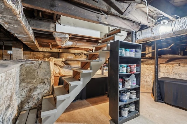 25 Standish Ave NW, Atlanta, GA 30309 - unfinished basement with stairs