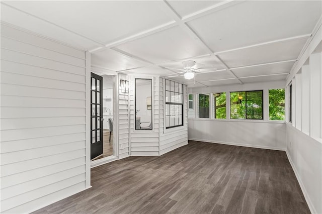 3833 Paddington Trl, Rex, GA 30273 - unfurnished sunroom featuring a ceiling fan