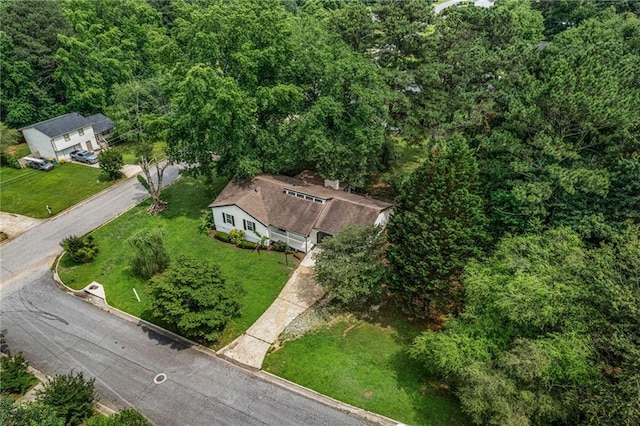 3833 Paddington Trl, Rex, GA 30273 - aerial view of property and surrounding area featuring a forest