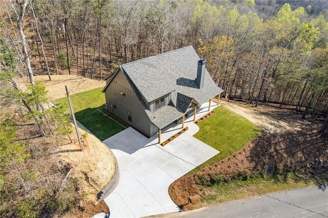 6371 Falcon Ln, Gainesville, GA 30506 - bird's eye view with a water view and a wooded view