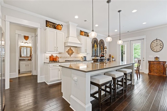 340 Marietta Walk Ln, Marietta, GA 30064 - mudroom featuring ornamental molding and dark wood-style flooring