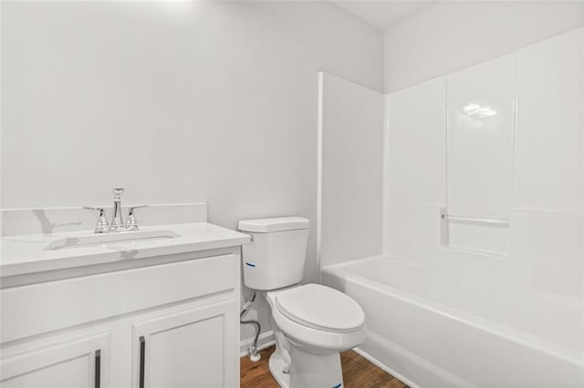3454 Carriage Chase Rd, Atlanta, GA 30349 - bathroom with wood finished floors, toilet, vanity, and shower / washtub combination