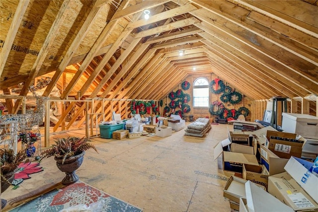 view of attic