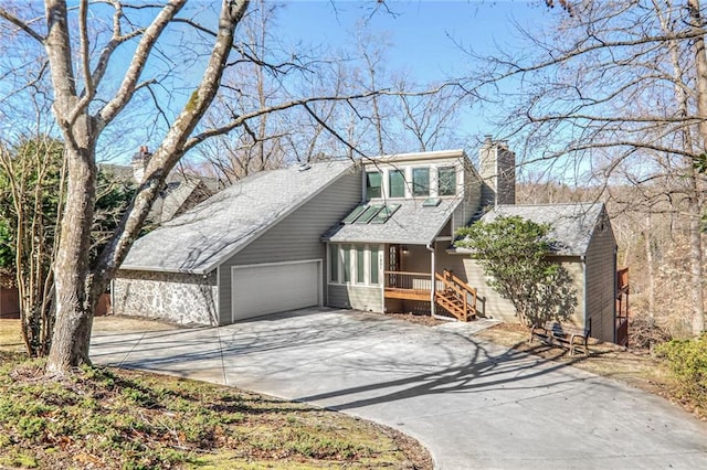 view of front of home featuring a garage