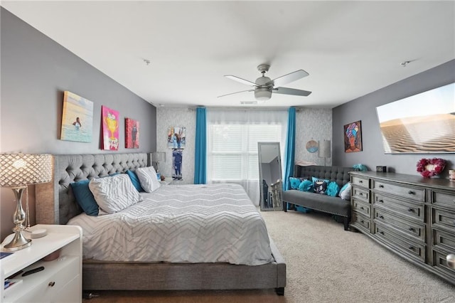 2051 Wildflower Way, Conyers, GA 30012 - carpeted bedroom featuring ceiling fan