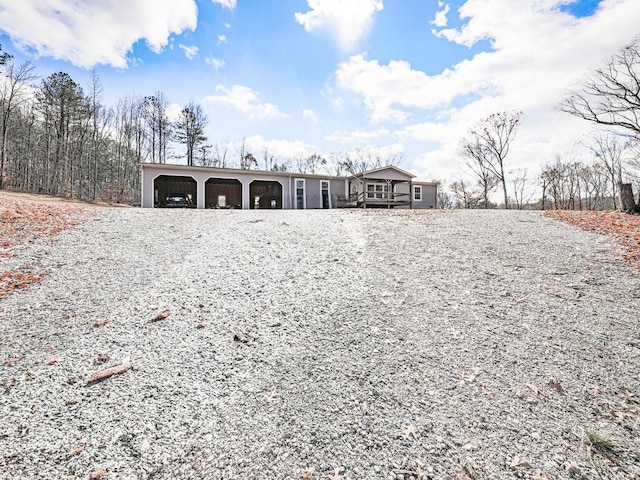 exterior space featuring a garage