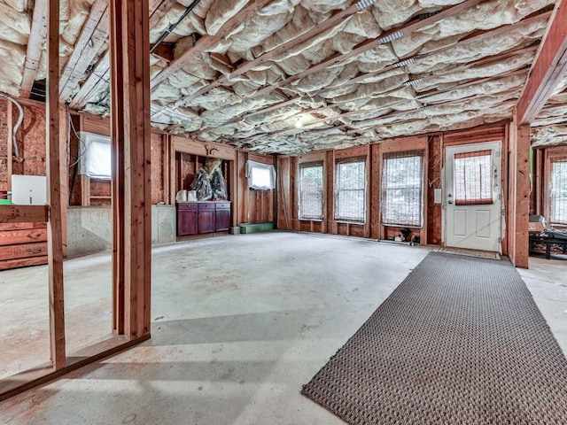 miscellaneous room with concrete flooring