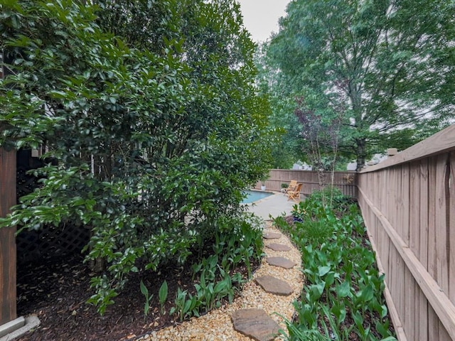 view of fenced backyard