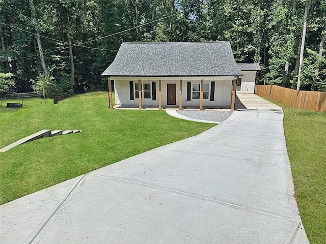 1337 Fairfield Dr, Lilburn, GA 30047 - view of front of property featuring driveway, covered porch, and a shingled roof