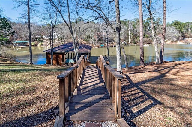 207A Quail Trl, Jackson, GA 30233 - dock featuring a water view and view of wooded area