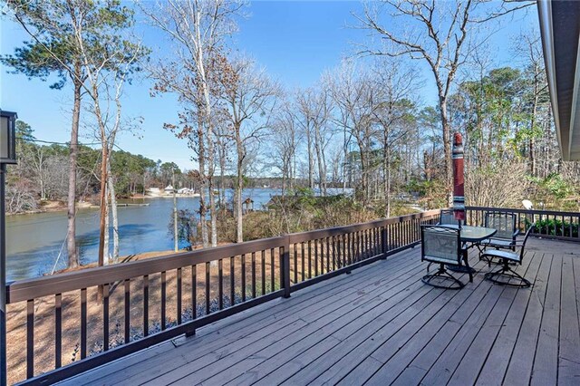 207A Quail Trl, Jackson, GA 30233 - deck with a water view and outdoor dining area
