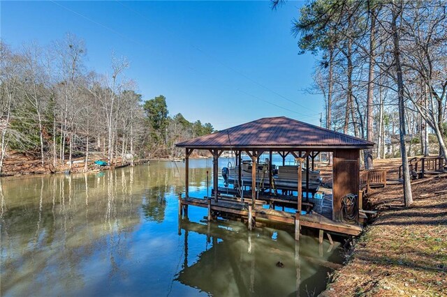207A Quail Trl, Jackson, GA 30233 - dock with boat lift and a water view