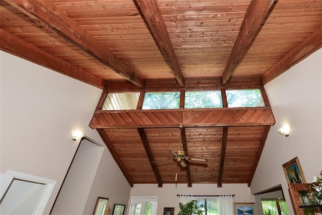 2261 Ravenwood Trl, Marietta, GA 30066 - detailed view of wooden ceiling with exposed beams and ceiling fan
