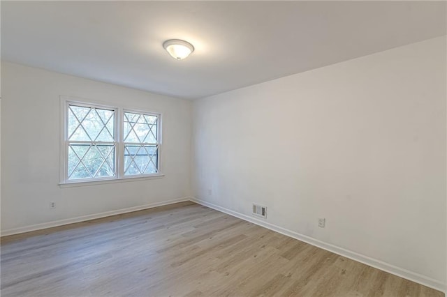 empty room featuring light wood-type flooring