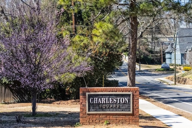 view of community sign