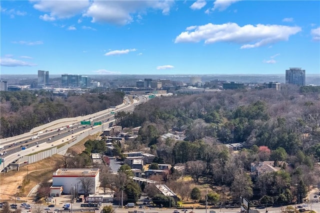 aerial view with a view of city